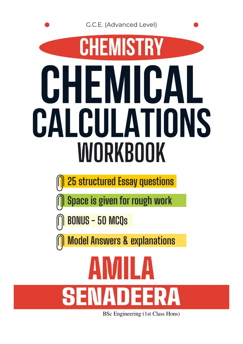 GCE A/L Chemistry Chemical Calculations Workbook | Structured Essay Questions + MCQs + Model Answers