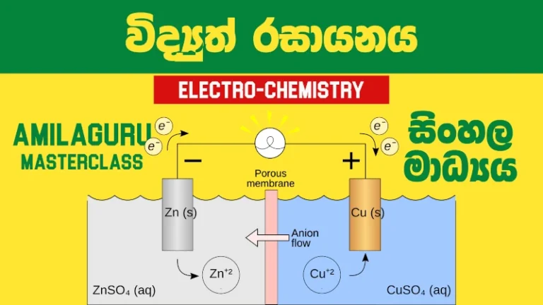 Electro-Chemistry A/L Chemistry Complete Masterclass Sinhala Medium thumbnail showing Daniell Cell